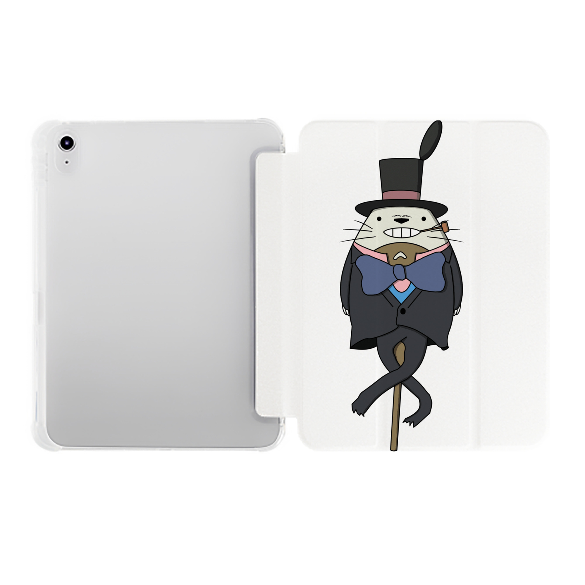 （画像用） となりのトトロ 草壁メイ 草壁サツキ My Neighbor Totoro Satsuki Kusakabe Mei Kusakabe IPad ケース ペン収納付き 三つ折りスタンド PUレザー×シリコン 対応機種9.5/10.5/10.9インチ